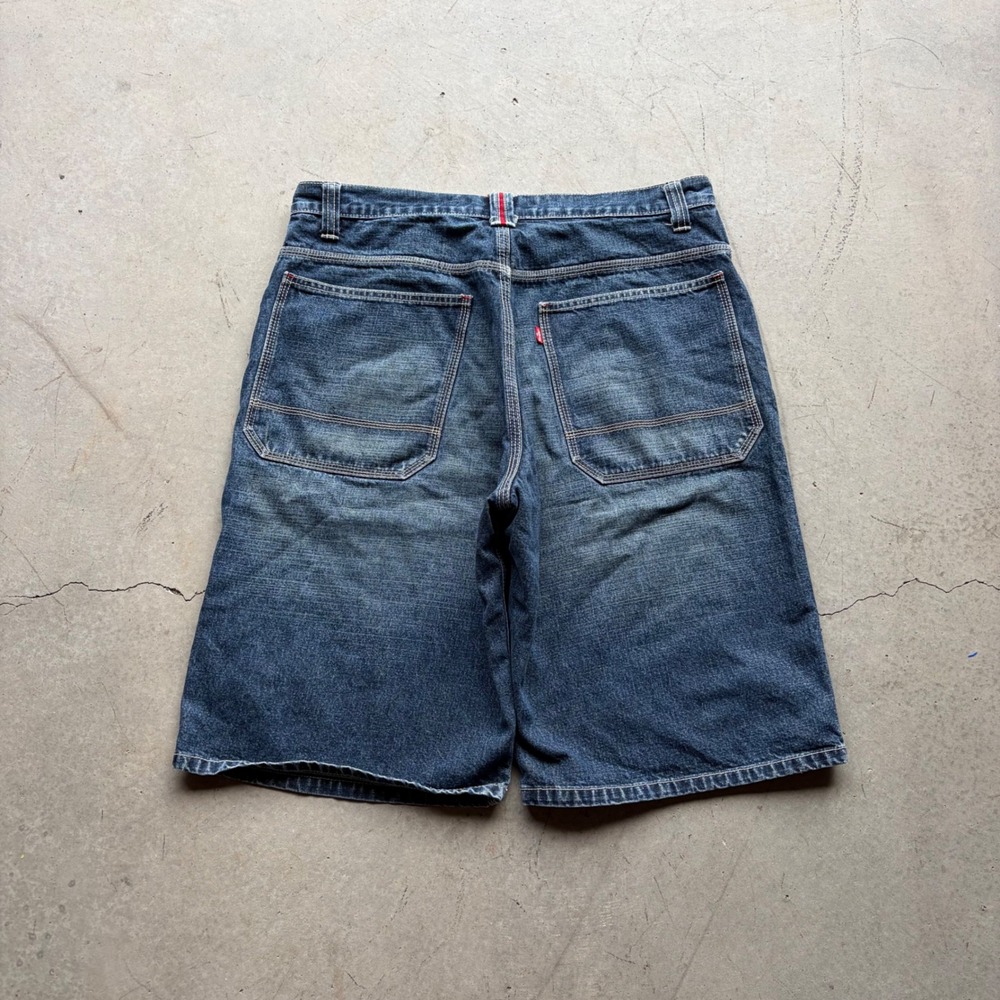 Levis Worker Denim Shorts Mens 34 Y2K Baggy Carpenter Blue Jean Shorts
